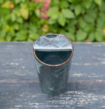 Load image into Gallery viewer, Ceramic Travel Mug Stoneware Pottery travel to go mug with lid functional ceramics mug no handle fits in your car!