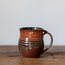 Load image into Gallery viewer, Pottery Coffee Mug 14 ounce Ceramic Coffee mug with thumb rest Earth Tones