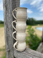 Load image into Gallery viewer, stack of Speckled White Hand Thrown Stoneware Mug