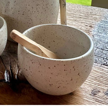 Load image into Gallery viewer, Small spice bowl with hand carved wooden spoon