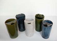 Load image into Gallery viewer, Ceramic Travel Mug with Monstera Lid Pottery Coffee Mug Good for Hot or Iced Coffee
