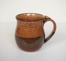 Load image into Gallery viewer, Pottery Coffee Mug 14 ounce Ceramic Coffee mug with thumb rest Earth Tones
