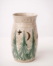 Load image into Gallery viewer, Holiday Themed Ceramic Candle Holder Votive Lantern Winter Trees
