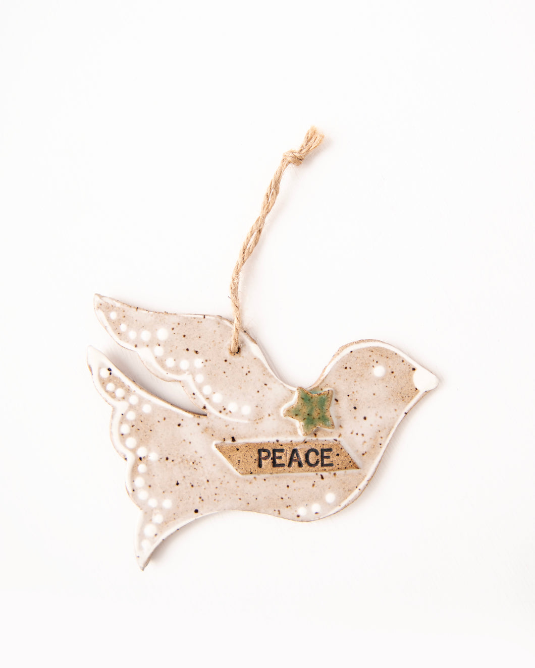 Christmas holiday Ornament: Peace Dove