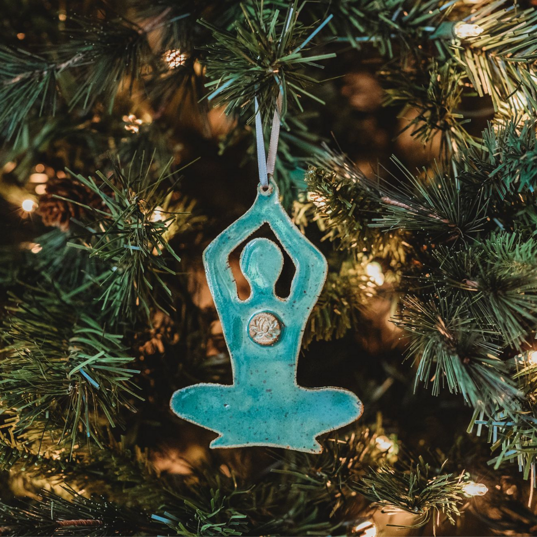 Lotus Pose Christmas Holiday Tree Ornament