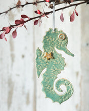 Load image into Gallery viewer, Seahorse Christmas Holiday Ornament
