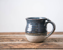 Load image into Gallery viewer, Stoneware Clay Mug with blue glaze
