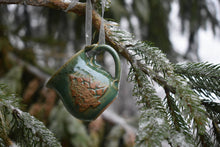 Load image into Gallery viewer, Clay Christmas Ornament Mini Coffee Tea Mug Cup Ceramic Holiday Tree Ornament
