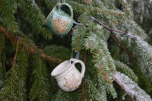 Load image into Gallery viewer, Clay Christmas Ornament Mini Coffee Tea Mug Cup Ceramic Holiday Tree Ornament
