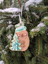 Load image into Gallery viewer, Christmas Holiday Ornament:  Snowman with Tree
