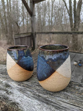 Load image into Gallery viewer, Set of 2 handthrown stoneware wine glasses
