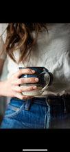 Load image into Gallery viewer, Stoneware Clay Mug with blue glaze
