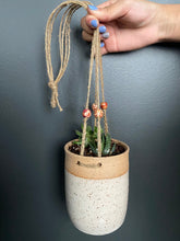 Load image into Gallery viewer, Hanging Pottery Planter - Handmade

