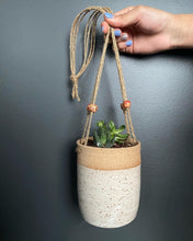 Load image into Gallery viewer, Hanging Pottery Planter - Handmade
