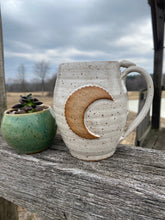 Load image into Gallery viewer, Moon mug| Beautiful speckled white glaze
