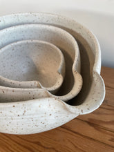 Load image into Gallery viewer, Set of 3 hand throne stoneware mixing bowls
