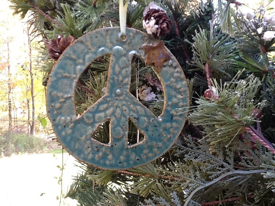 Christmas - Holiday Ornament:  Peace Sign